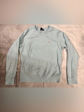 Patagonia Light Blue Heather Logo Crew Organic cotton
